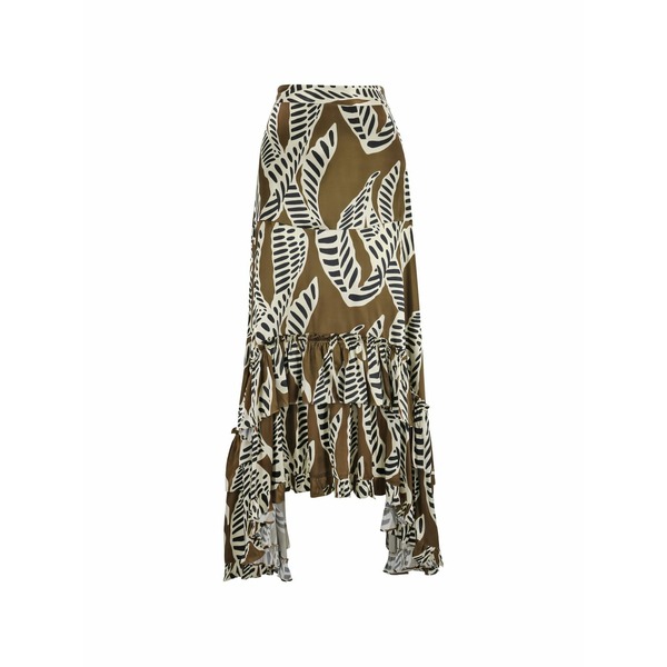 アレクシス レディース スコート ボトムス Bexley leaf-print ruffled skirt Green
