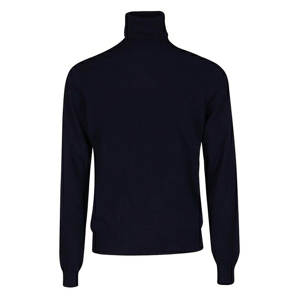 マロ メンズ 編み物\u0026プルオーバー アウター Turtleneck ribbed sweater Blue