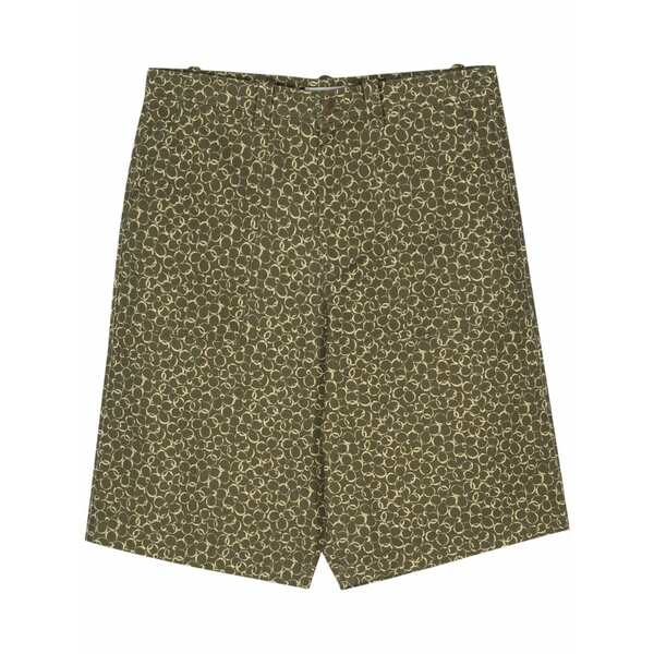 住みか 稲荷 メンズ 心地好いズボン下 ボトムス Floral-print bermuda shorts Green