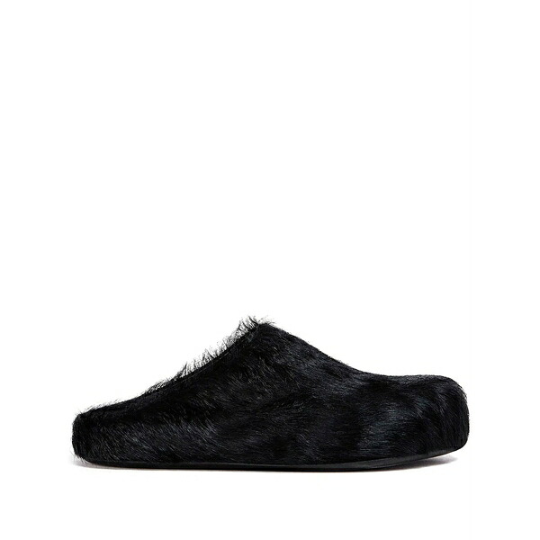 マルニ メンズ サンダル シューズ Fussbett calf-hair slippers Black