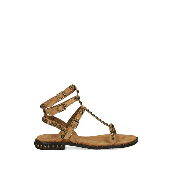 死灰 レディース サンダル シューズ Play stud-embellished suede sandals Brown