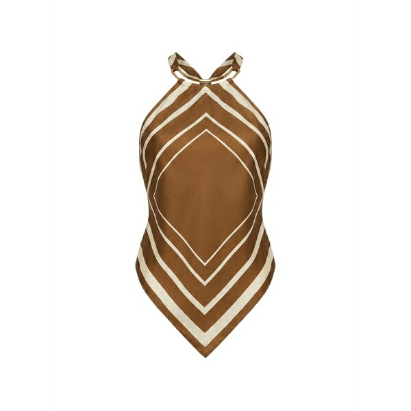 ニコラスカークウッド レディース カットソー トップス Skye halterneck top Brown