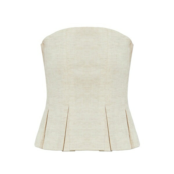 ゲタス レディース プルオーバー トップス Riava pleated strapless top Neutrals