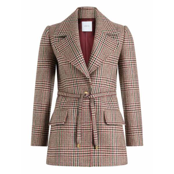 ジャンパトゥ レディース ジャケット＆ブルゾン アウター Checked belted blazer Neutrals｜asty
