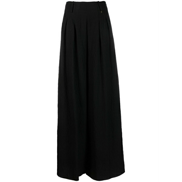ニッサ レディース 心地好いズボン下 ボトムス High-waisted flared trousers Black