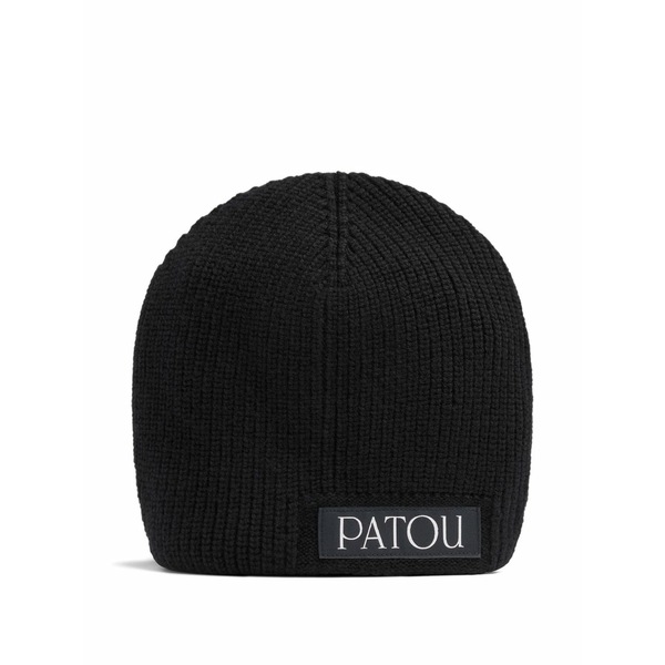 ジャンパトゥ メンズ かぶり笠 佩び物 Wool logo beanie Black