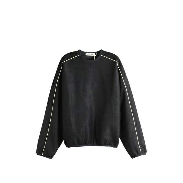 エフオージーエッセンシャルズ メンズ パーカー・スウェットシャツ アウター Suede fleece signature modern sweater Black