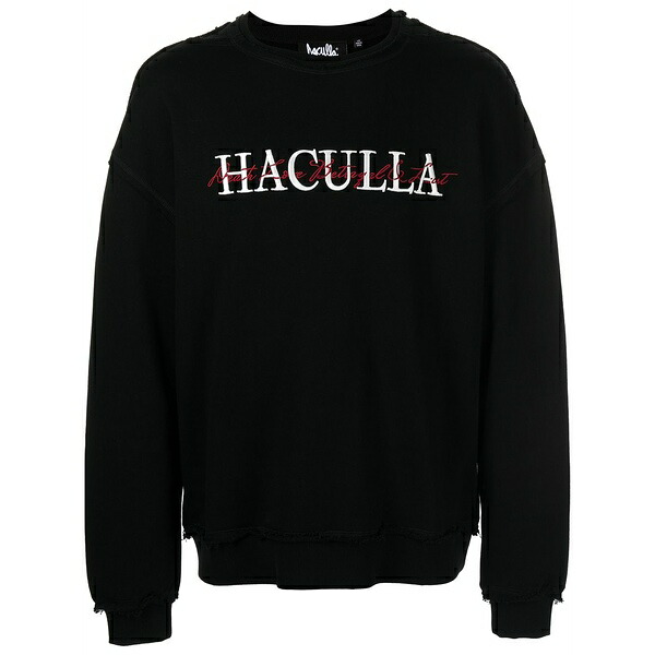 ハクーラ メンズ パーカー・スウェットシャツ アウター Haculla embroidered sweatshirt  Black