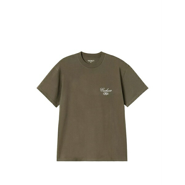鉄道車両ハート型 メンズ ティーシャツ トップス Logo-detail short-sleeve t-shirt Green