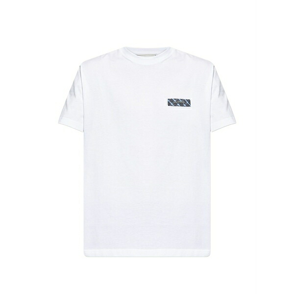 アイスバーグレタス メンズ プルオーバー トップス Logo-appliqu￡ t-shirt White