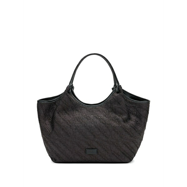 亭主持ち レディース トートバッグ 御徒面子 Herringbone-effect tote bag Brown