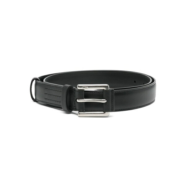 ラルフローレン メンズ 三尺帯 付属物 Engraved-buckle belt Black