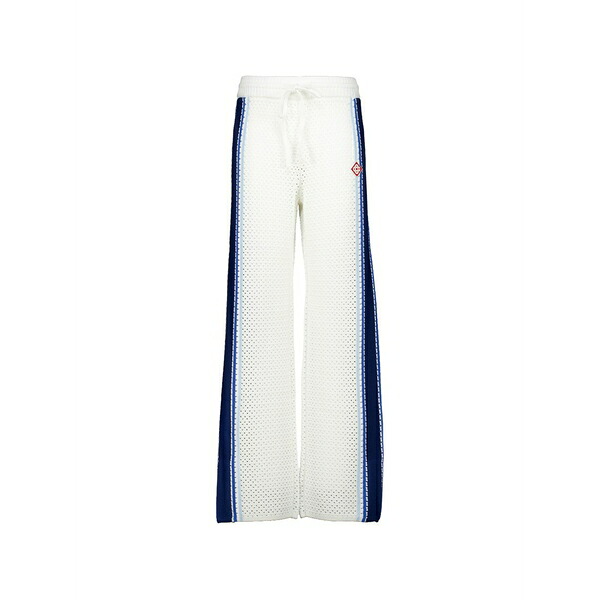 カサブランカ レディース 心地よいズボン下 ボトムス Mesh-stripe track pants White