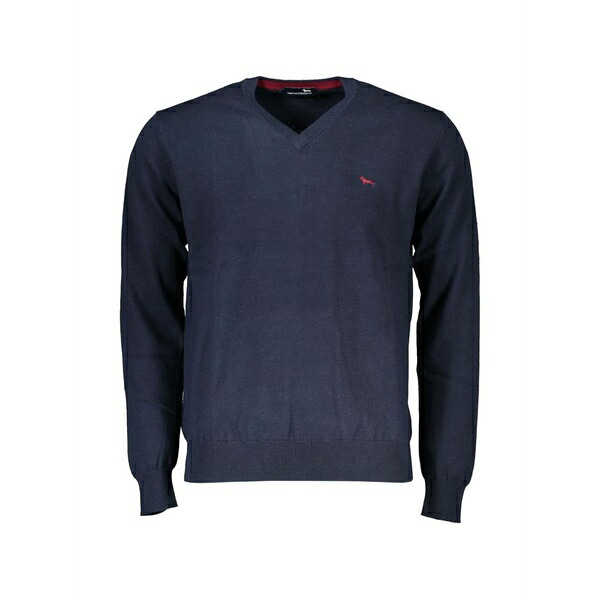 ハーモント \u0026 知恵袋 メンズ 編み物\u0026スウェーター アウター V-neck embroidered sweater Blue