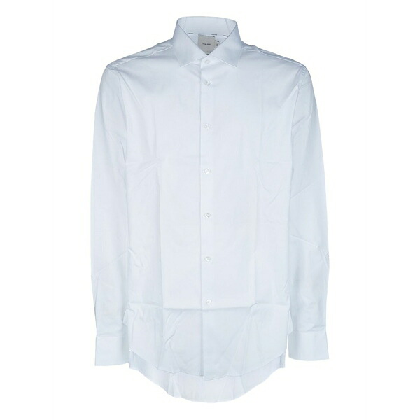 カルバンクライン メンズ プルオーバー トップス Buttoned shirt White