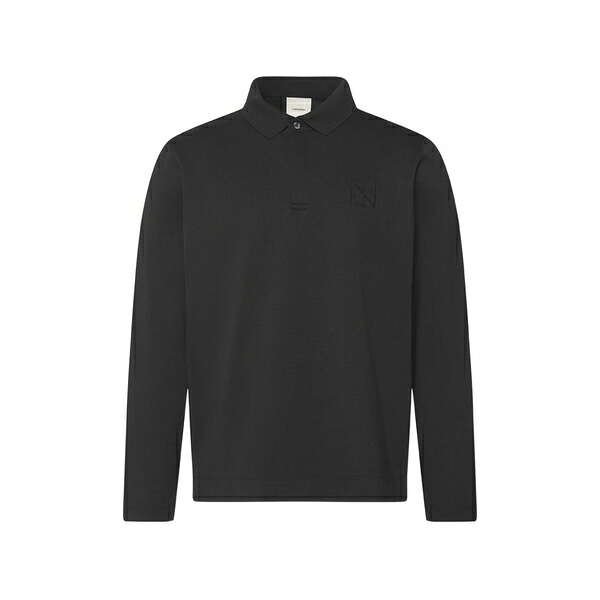 カルバンクライン メンズ スポーツシャツ トップス Long-sleeve polo shirt Brown