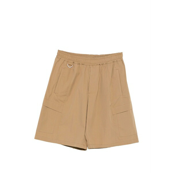 ロウブランド メンズ 心地好いズボン下 ボトムス Combo elasticated-waist cargo shorts Brown
