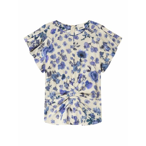 イザ呼びりん マラン レディース カットソー トップス Tullya knotted floral top Neutrals
