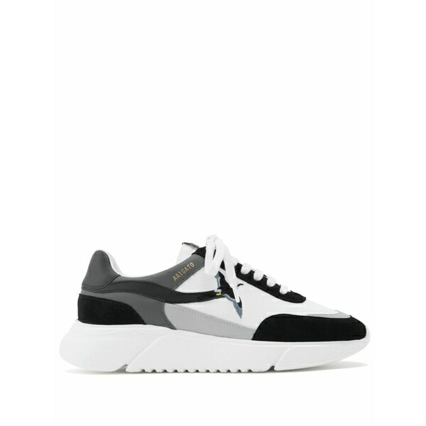 アクセルアリガト メンズ スニーカー シューズ Genesis stripe b bird low-top sneakers White