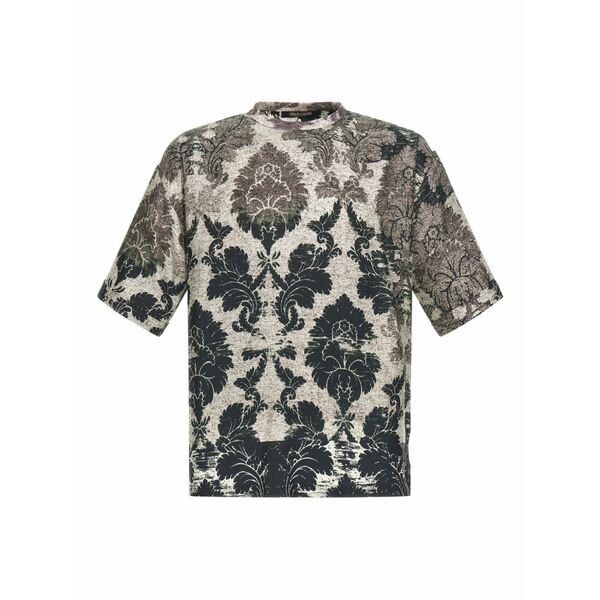 ロベルトカヴァリ メンズ ティーシャツ トップス Broccato print t-shirt Black