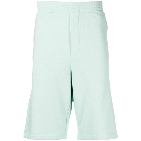 棲み家 稲荷 メンズ 心地好いズボン下 ボトムス Logo-patch track shorts Green