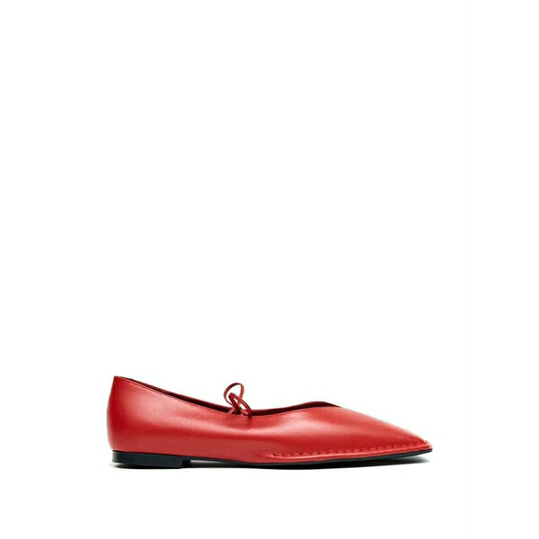 アロハス レディース サンダル シューズ Sway tie square-toe ballet flats Red