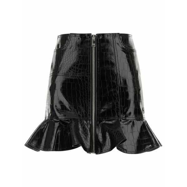 ガニー レディース スコート ボトムス  future coated mini skirt Black