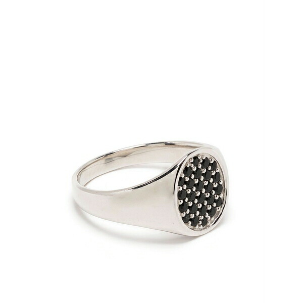 トム白木 メンズ 輪っか 付属物 Mini oval spinel signet ring Silver