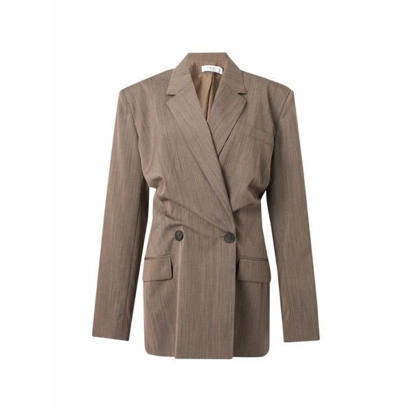 イロ レディース 上衣＆上衣 アウター Sunrise double-breasted blazer Brown
