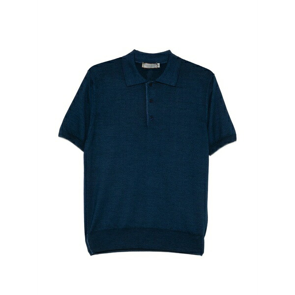 カナーリ メンズ スポーツシャツ トップス Short-sleeve polo shirt Blue