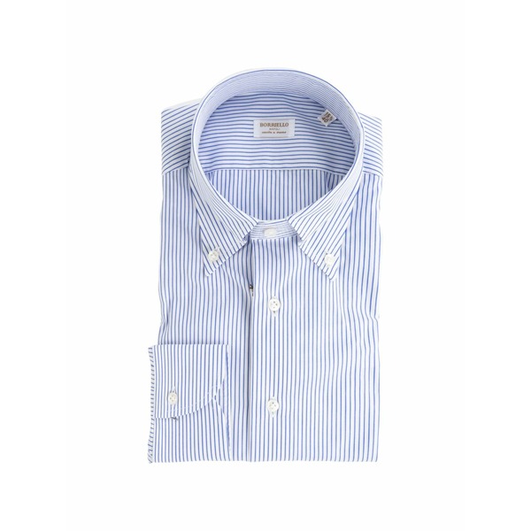 ボリエッロ メンズ シャツ トップス Stripe-pattern button-down shirt White|asty