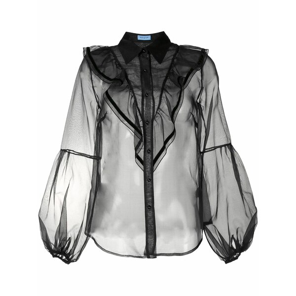 マッグロー レディース ティーシャツ トップス Love bird sheer blouse Black