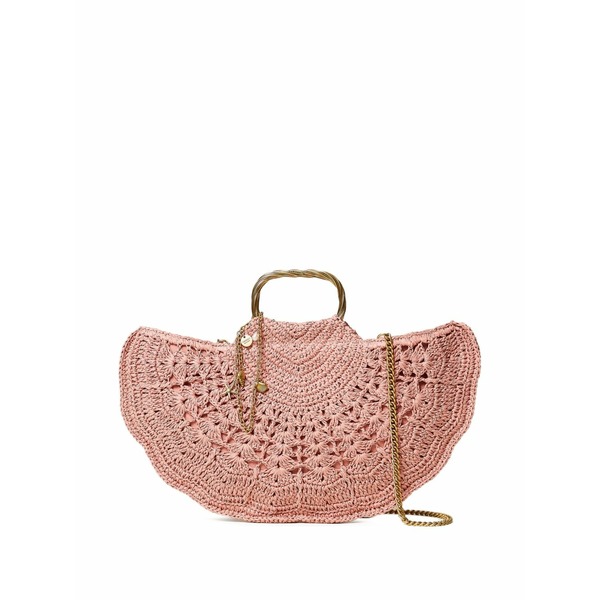 ツイン仕掛ける レディース トートバッグ 御徒面子 Top-handle woven shoulder bag Pink