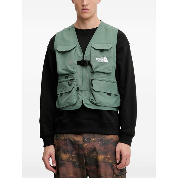 北の方人間の顔 メンズ 上衣＆上衣 アウター Pockets utility vest Green