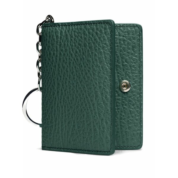 マルタンマルジェラ メンズ 銭入れ 添え物 Four stitches embossed keyring card holder Green