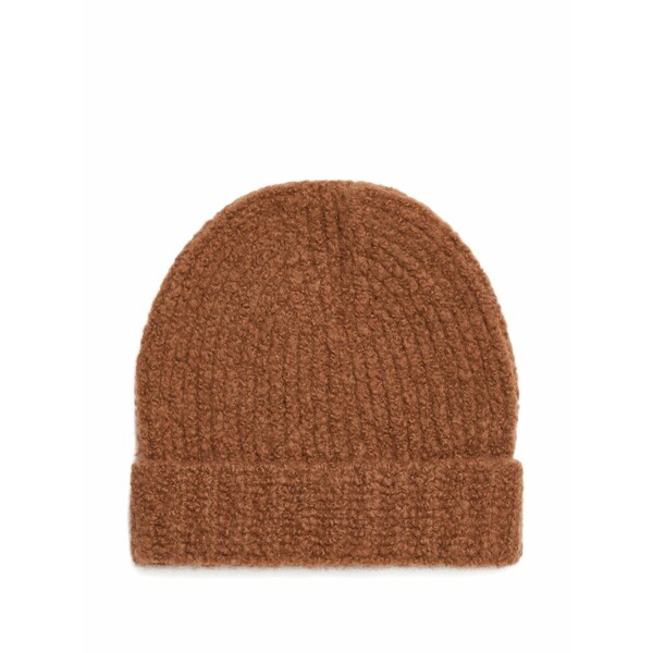 アラヌイ レディース 鳥打ち帽 付属物 Knitted cashmere-blend beanie Brown