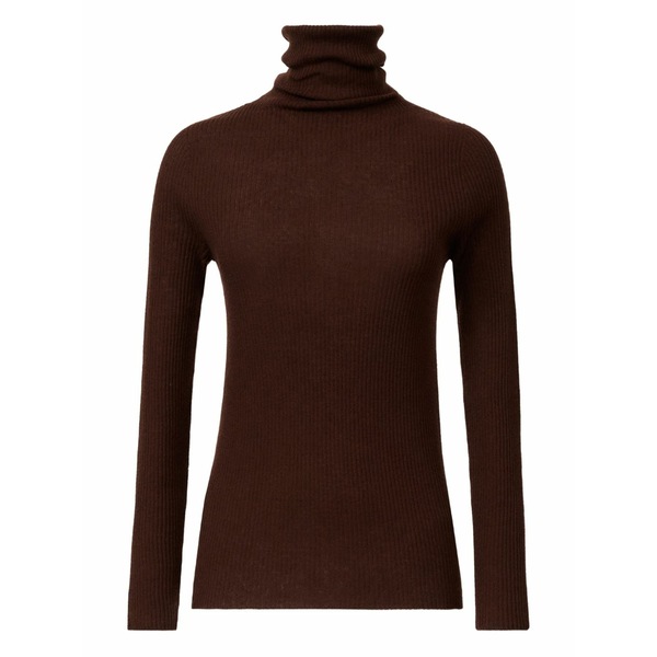 ファビアナ フィリッピ レディース 編み物\u0026ティーシャツ アウター Roll-neck ribbed jumper Brown