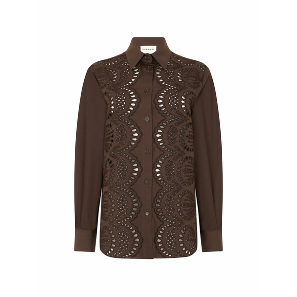 パロッシュ レディース プルオーバー トップス Cut-out shirt Brown