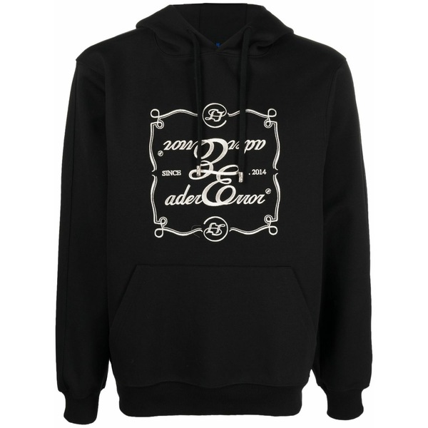 アーダーエラー レディース パーカー・スウェットシャツ アウター Decal logo hoodie Black