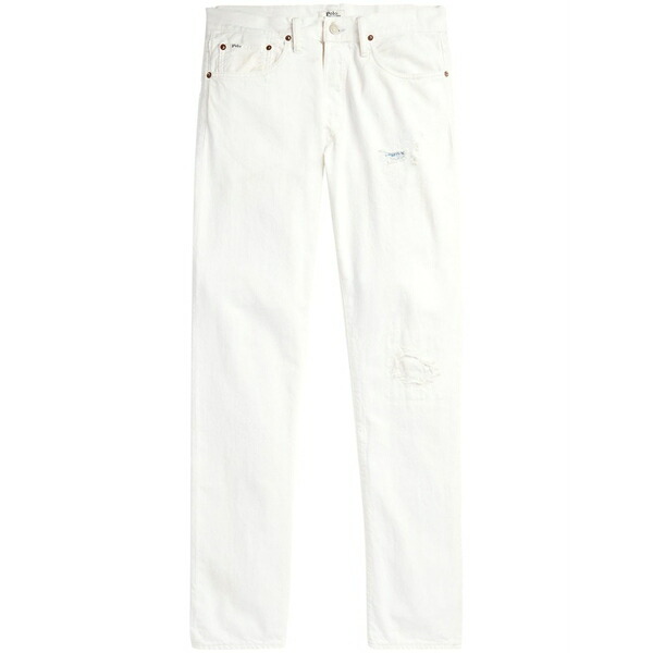 ラルフローレン メンズ ジーンズズボン下 ボトムス Ripped mid-rise slim-fit jeans  Neutrals