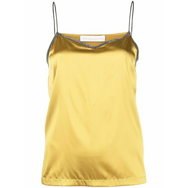 ファビアナ フィリッピ レディース カットソー トップス Spaghetti-strap vest Yellow