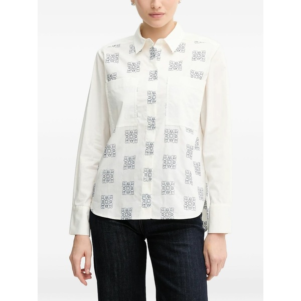 モス モッシュ レディース プルオーバー トップス Mmweina printed shirt White