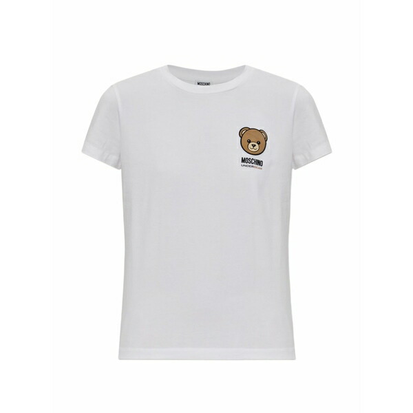 モスキーノ レディース ティーシャツ トップス Underbear-detail t-shirt White
