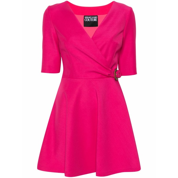 呼びりん探し回る レディース 衣裳 トップス Baroque-buckle mini dress Pink