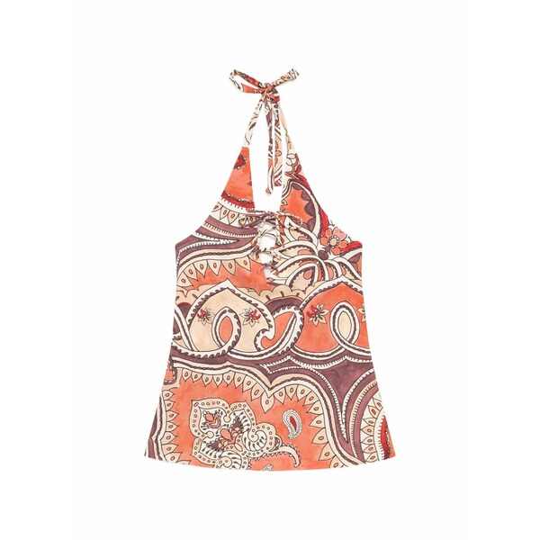 マリパルミ レディース カットソー トップス Geometric-pattern top Orange