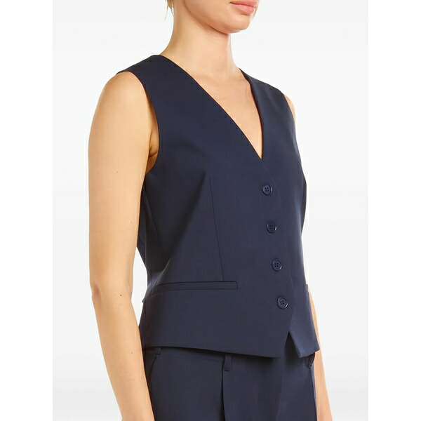 パロッシュ レディース 上衣＆上衣 アウター Button-up v-neck gilet Blue