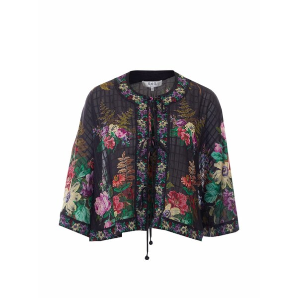 シー レディース ティーシャツ トップス Viktoria floral-print top Black