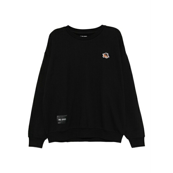 イズエ メンズ パーカー・スウェットシャツ アウター Logo-print sweatshirt Black