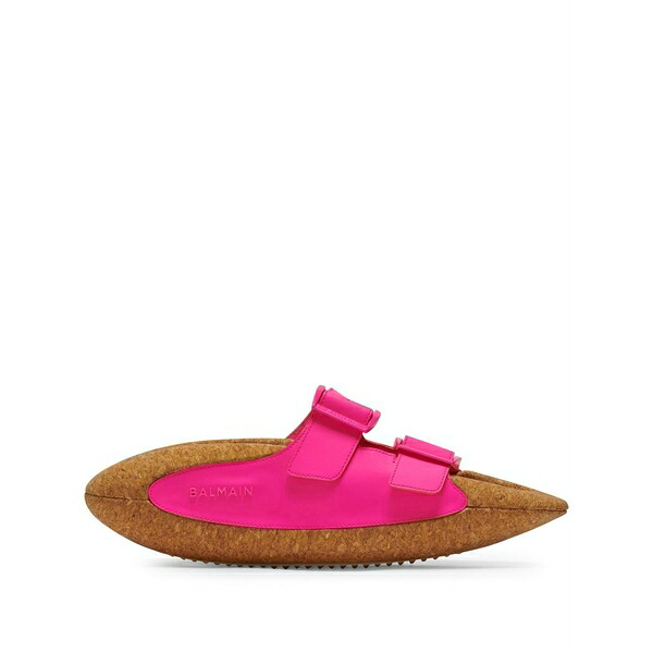 バルマン レディース サンダル シューズ Chunky-sole buckled slides  Pink