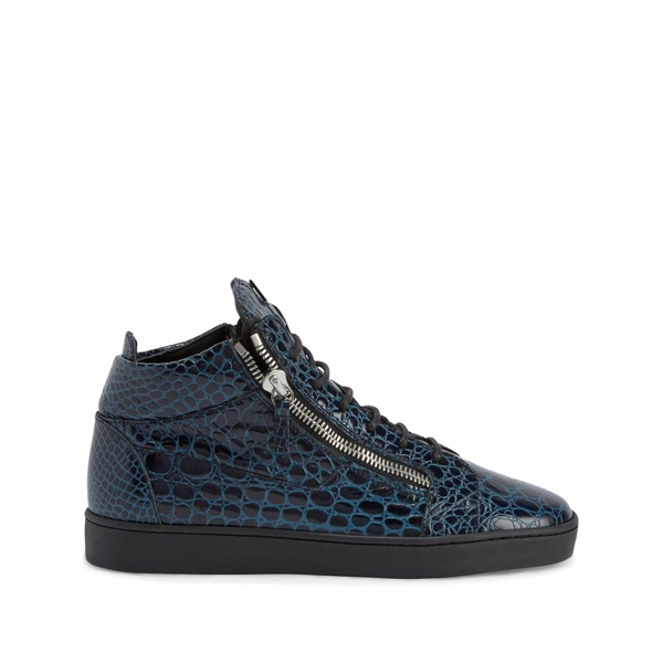 ジュゼッペザノッティ メンズ スニーカー シューズ Kriss crocodile-effect sneakers Black
